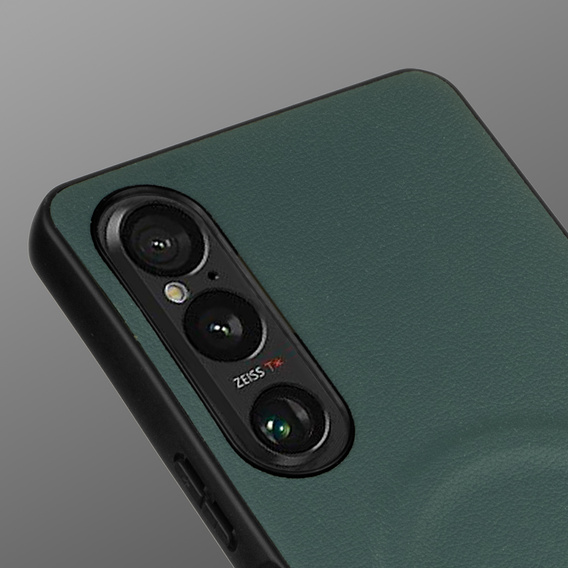 Чoхол до Sony Xperia 1 VI, Leather Hybrid MagSafe, зелений