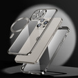 Чохол для iPhone 15 Pro, Privacy Dual Glass, для MagSafe, сріблястий