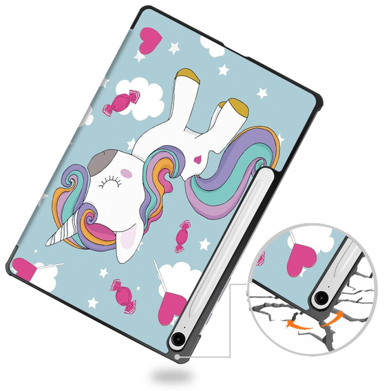 Чохол для Samsung Galaxy Tab S10 Lite / S10 FE / S9 FE, з клапаном, unicorn