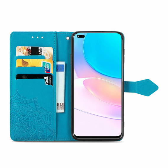 Откидной чехол для Huawei nova 8i, Mandala, синий