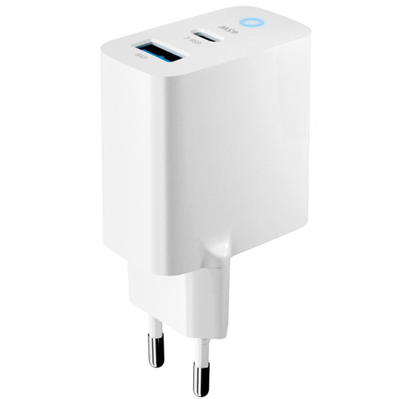 Зарядний пристрій Forcell 65W GaN 2x USB C 1x USB A , White