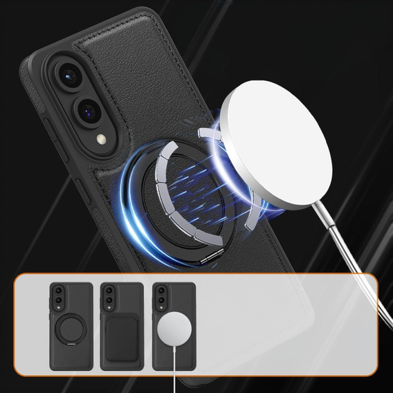 Чохол для Realme 12 Pro 5G / 12 Pro+ 5G, Leather Kickstand Ring, чорний