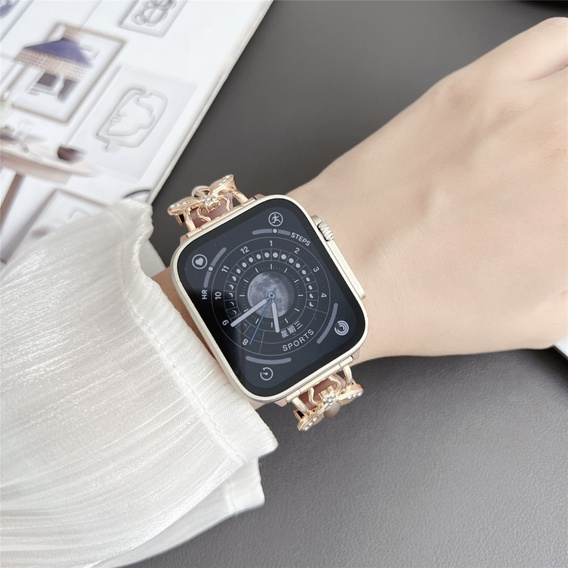 Кожаный ремешок для Apple Watch 1/2/3/4/5/6/7/8/SE/Ultra 42/44/45/49 мм, бежевый
