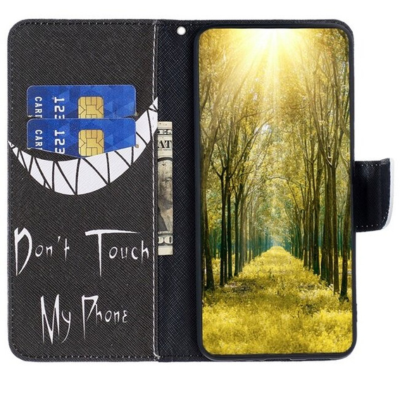 Откидной чехол для Xiaomi Redmi 13C / Poco C65, Wallet, Don't Touch My Phone, синий