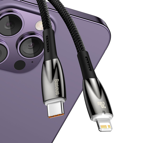 Кабель Baseus Glimmer USB-C to Lightning 20W 2м для iPhone