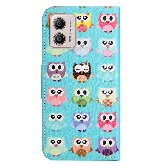 Чохол-книжка для Motorola Moto G73 5G, Wallet, owls, м'яти