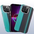 Чохол для iPhone 13 Pro Max, Carbon Fiber MagSafe, чорний / синій