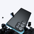 Чохол для Samsung Galaxy S24 Ultra, Fusion Hybrid, із захистом камери, прозорий / чорний
