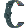 Силіконовий ремінець для Huawei Band 7, Green / Colorful