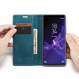 Чехол CASEME для Samsung Galaxy S9 Plus, Leather Wallet Case, синий