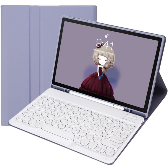 Чохол + клавіатура iPad 10.2" 2021/2020/2019 (9/8/7 gen.) / Air 10.5" 2019 (3 gen.), Leather Pen Slot, фіолетовий