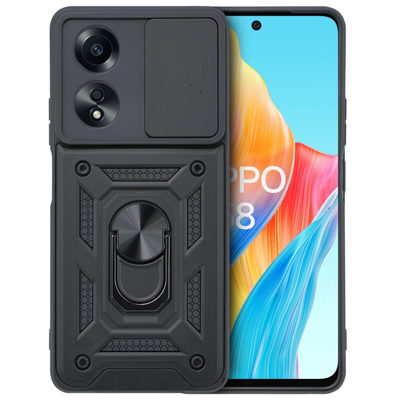 Чехол NOX Camera Slide Oppo A58 4G, CamShield Slide, чёрный