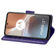 Откидной чехол для Motorola Moto G32, Butterfly, фиолетовый