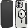 Чохол-книжка для iPhone 12, RFID Wallet MagSafe CamShield, чорний
