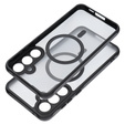 Чохол для Samsung Galaxy A15, для MagSafe, ERBORD Matt Case, чорний + захисне скло