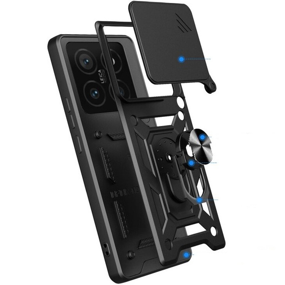 Чехол NOX Camera Slide Xiaomi 14T, CamShield Slide, чёрный