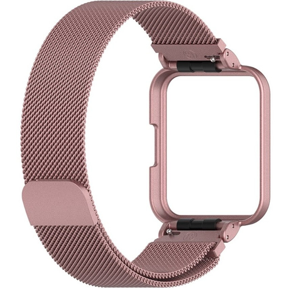 Металический браслет с чехлом для часов Xiaomi Redmi Watch 2 Lite, Rose Pink