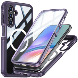 Чохол для Samsung Galaxy A16, Shockproof, зі склом, для MagSafe, фіолетовий