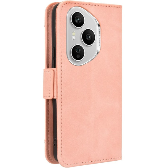 Футляр з клапаном для Honor 400 Pro 5G, Card Slot, рожевий