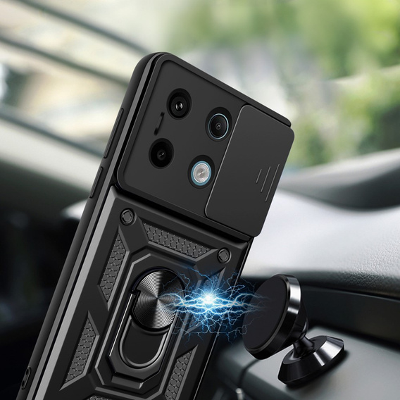Чехол NOX Camera Slide Xiaomi Redmi Note 13 Pro 5G, CamShield Slide, чёрный