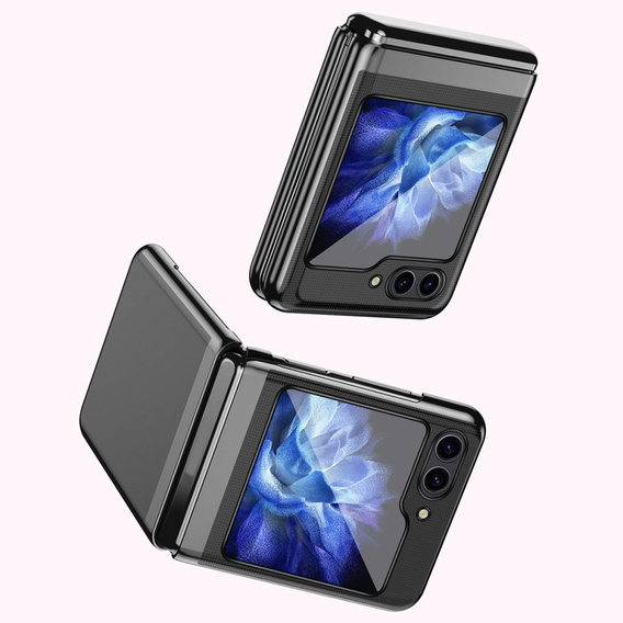 Чехол для Samsung Galaxy Z Flip7 FE / Z Flip6, PC Case, прозрачный / черный