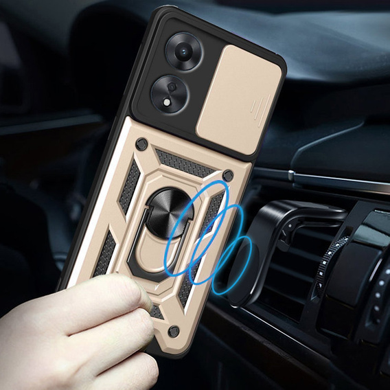 Чехол NOX Camera Slide Oppo A98 5G, CamShield Slide, золото