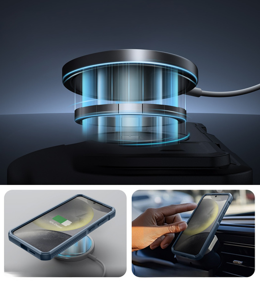 Броньований чохол для Samsung Galaxy S25+ Plus, Dexnor CamProtect MagSafe, м'яти (Дві рамки)