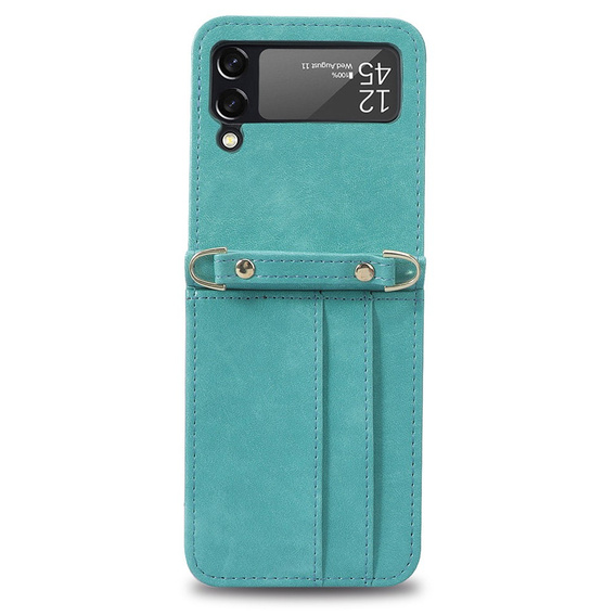 Чехол Leather Card Slots для Samsung Galaxy Z Flip3 5G, Green