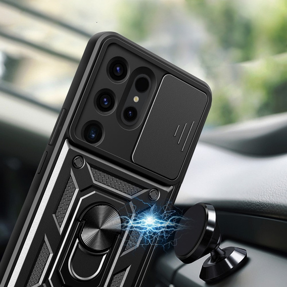 Чехол NOX Camera Slide Samsung Galaxy S24 Ultra, CamShield Slide, чёрный