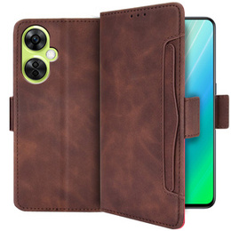Футляр з клапаном для OnePlus Nord CE 3 Lite 5G, Card Slot, коричневий