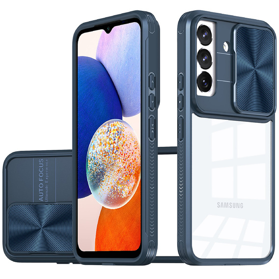 Чехол до Samsung Galaxy A14 4G/5G, Slide Camera, синий