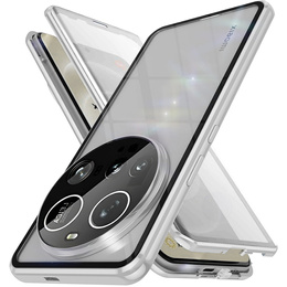 Чехол для Xiaomi 15 Ultra, Magnetic Dual Glass, серебряный