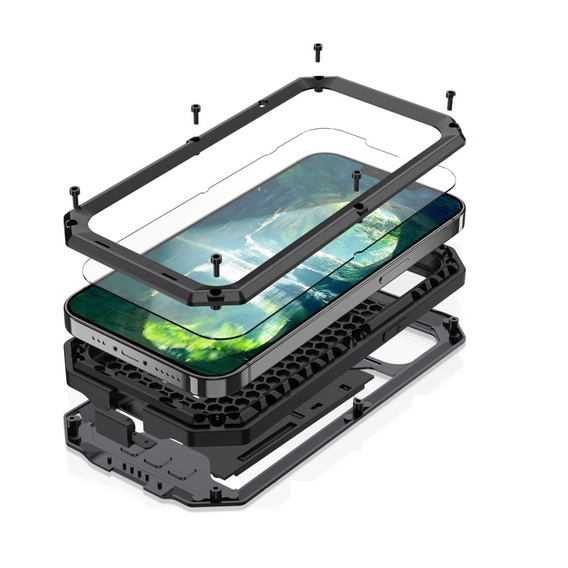 Чехол для iPhone 13, R-JUST CamShield Slide, бронированный, черный