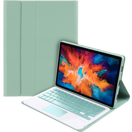 Чехол + клавиатура Lenovo Tab P11 J606F / Tab P11 5G / P11 + Plus, TouchPad Keyboard, светло-зеленый