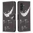 Откидной чехол для Samsung Galaxy A35 5G, Wallet, Don't Touch My Phone чёрный