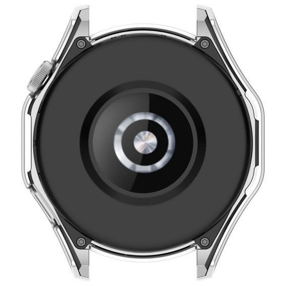 Чехол 2 в 1 + закаленное стекло для Huawei Watch GT 4 46mm, серебряный