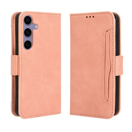 Футляр з клапаном для Samsung Galaxy S25 FE, Card Slot, рожевий