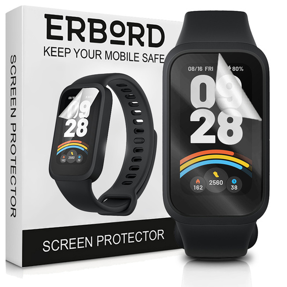 3x Гидрогелевая фольга ERBORD для Xiaomi Smart Band 9 Active