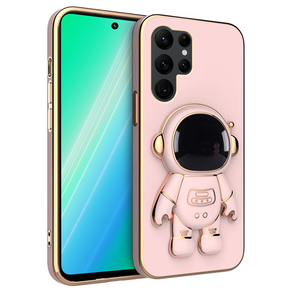 Чехол до Samsung Galaxy S23 Ultra, Astronaut, розовый