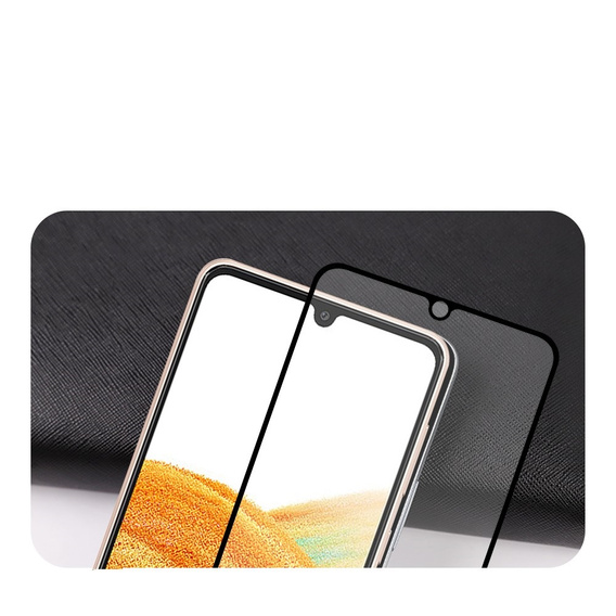 Скло загартоване захисне скло Amorus Full Glue для Samsung Galaxy A25 5G, чорна рамка