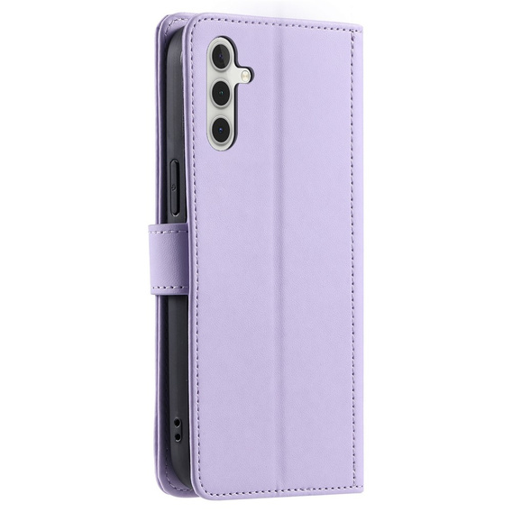 Чохол-сумка для Samsung Galaxy S25 FE, Rhombus Crossbody Leather, фіолетовий