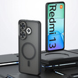 Чохол для Xiaomi Redmi 13 4G, для MagSafe, ERBORD Matt Case, чорний + захисне скло
