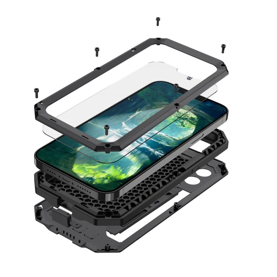 Чохол для iPhone 13 Pro, R-JUST CamShield Slide, броньований, чорний