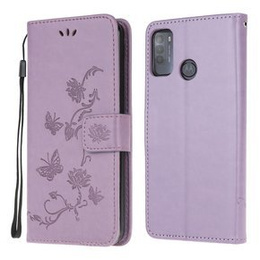 Откидной чехол для Motorola Moto G50, Butterfly, фиолетовый
