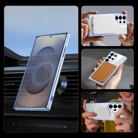 Магнитный чехол для Samsung Galaxy S25 Ultra, для MagSafe, синий