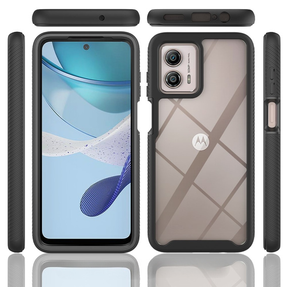 Чехол для Motorola Moto G53 5G, Shockproof, с пленкой, чёрный