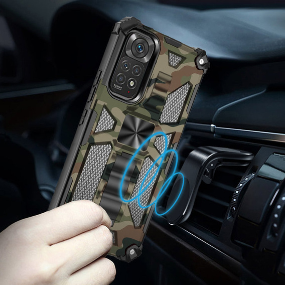 Чехол до Xiaomi Redmi Note 11 / 11S, Armor Kickstand, moro зелёный
