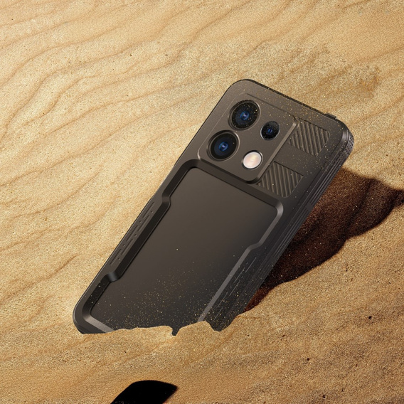 IP68 водонепроникний чохол для Xiaomi Redmi Note 13 5G, Redpepper, чорний