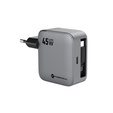 Мережевий зарядний пристрій GaN з кабелем USB-C 45 Вт Forcell F-Energy
