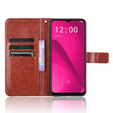 Откидной чехол для T Phone 2 5G, Crazy Horse Wallet, коричневый